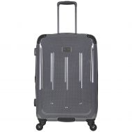 Ben Sherman Cambridge 24 Hardside Expandable Lightweight 4-Wheel Spinner Checked Luggage, Charcoal