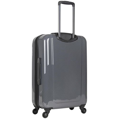  Ben Sherman Cambridge 24 Hardside Expandable Lightweight 4-Wheel Spinner Checked Luggage, Charcoal