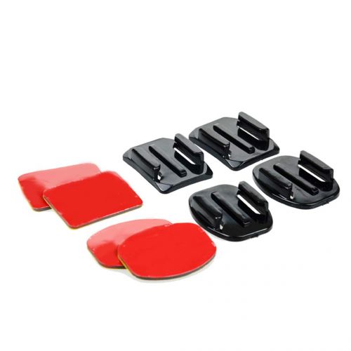  Ben-gi 8pcs Flach Gebogene Klebemontage Helmbasis Ersatz fuer GoPro Hero 3 2-Sport-Kamera