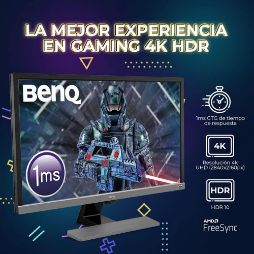 벤큐 BenQ EL2870U 28 4K UHD Monitor for Gaming 1ms Response Time│ FreeSync│ HDR│Eye-Care tech│B.I.tech