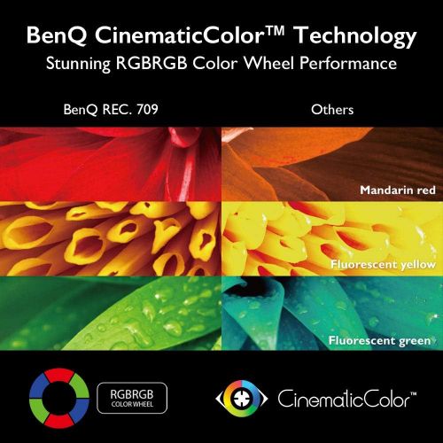 벤큐 BenQ HT3550 4K Home Theater Projector with HDR10 and HLG | 95% DCI-P3 and 100% Rec.709 for Accurate Colors | Dynamic Iris for Enhanced Darker Contrast Scenes
