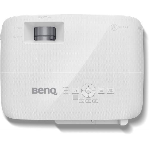 벤큐 BenQ EH600 Wireless 1080p Portable Smart Business Projector iPhone & Android Mirroring Compatibility Built-in Apps & Internet Browser for Easy Presentations Convenient Over-The-air