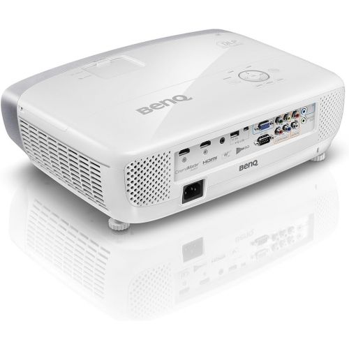 벤큐 BenQ DLP HD Projector (HT2050) - 3D Home Theater Projector with All-Glass Cinema Grade Lens and RGBRGB Color Wheel,Silver/white