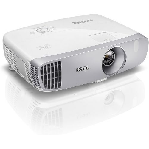 벤큐 BenQ DLP HD Projector (HT2050) - 3D Home Theater Projector with All-Glass Cinema Grade Lens and RGBRGB Color Wheel,Silver/white