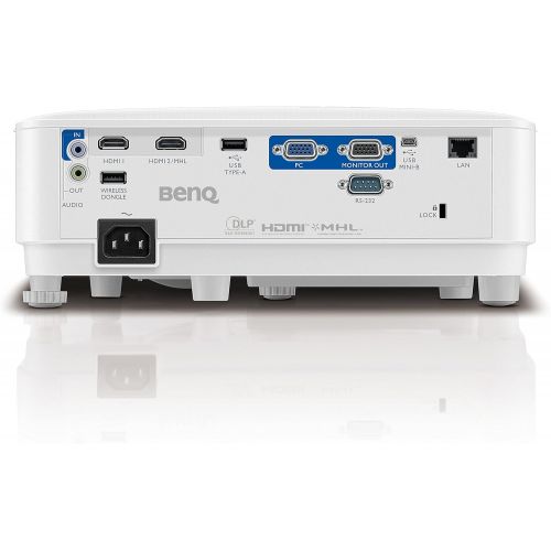 벤큐 BenQ MH760 1080P DLP Business Projector, 5000 Lumens, Wireless, 3000:1 High Contrast, 3D, HDMI, MHL, LAN Control, 180”@15-19.7ft, 1.3X Zoom