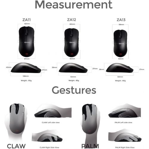 벤큐 BenQ Zowie ZA12 E-Sports Ambidextrous Optical Gaming Mouse