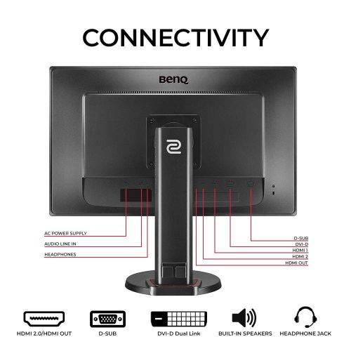 벤큐 BenQ ZOWIE 24 inch Full HD Gaming Monitor - 1080p 1ms Response Time Head-to-Head Console Gaming (RL2460)