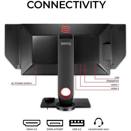 벤큐 BenQ ZOWIE XL2546 24.5 Inch 240Hz Gaming Monitor | 1080P 1ms | Dynamic Accuracy & Black eQualizer for Competitive Edge | S-Switch for custom Display Profiles | Shield