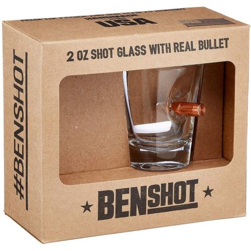  [아마존베스트]BenShot USA The Original BenShot Shot Glass with Real 0.308 Bullet MADE in the USA