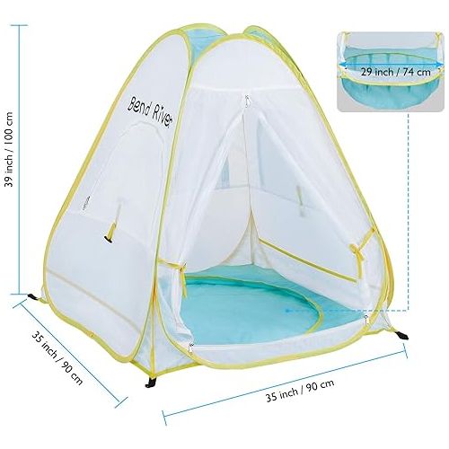  Pop Up Baby Beach Tent, UPF 50+ Sun Shelter with Pool, Portable Mosquito Net for Infant