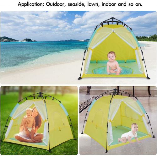  Bend River Automatic Instant Baby Tent with Pool, UPF 50+ Beach Sun Shelter, Portable Mosquito Net/Travel Bed for Infant