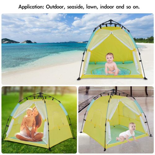  Bend River Automatic Instant Baby Tent with Pool, UPF 50+ Beach Sun Shelter, Portable Mosquito Net/Travel Bed for Infant