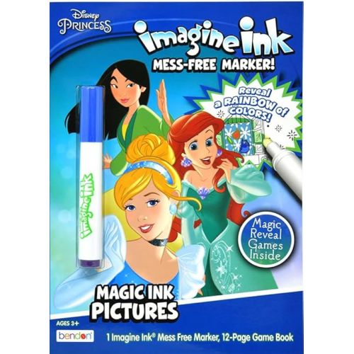  Disney Princess Coloring and Activity Book Bundle with Imagine Ink Coloring Book, Stickers and More