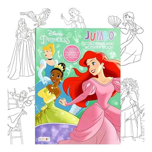 Disney Princess Coloring and Activity Book Bundle with Imagine Ink Coloring Book, Stickers and More