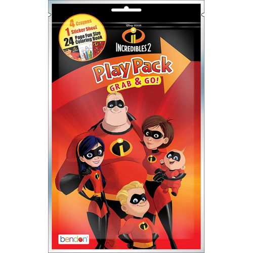 디즈니 Disney Pixar The Incredibles 2 Grab and Go Play Packs (Pack of 12)