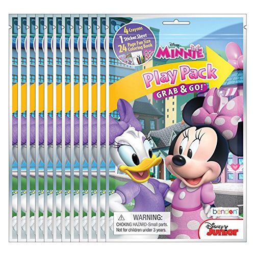 디즈니 Bendon Disney Minnie Mouse Grab and Go Play Packs (Pack of 12)