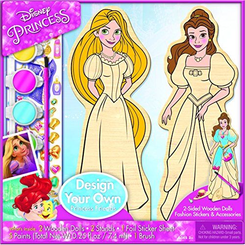  Bendon Inc AS41186 Disney Princess Decorate Your Own Wooden Doll Kit