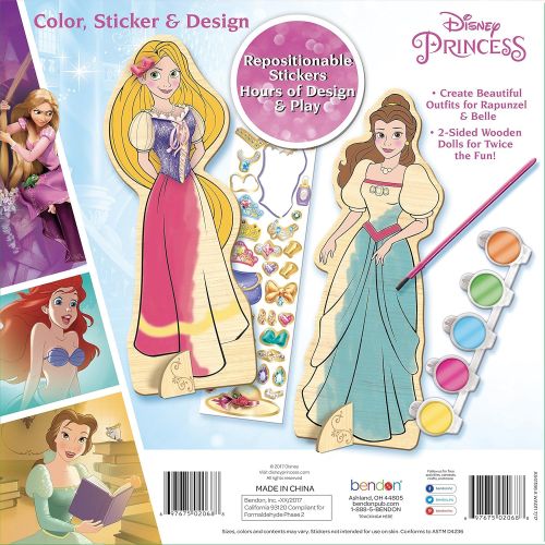  Bendon Inc AS41186 Disney Princess Decorate Your Own Wooden Doll Kit