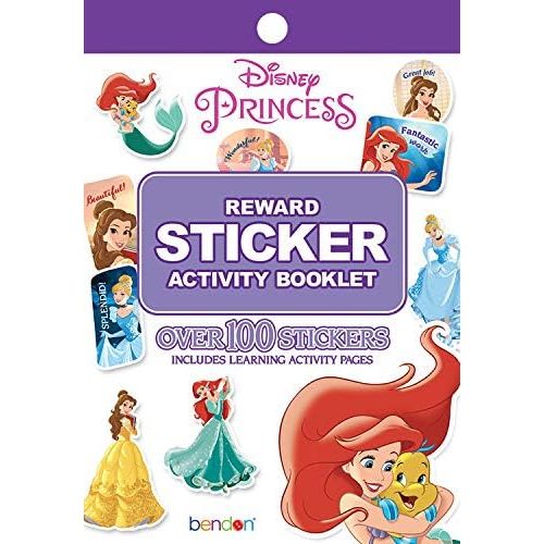  Bendon Disney Princess Coloring Book and Sticker Activity Pad with Tattoos, Stickers and Crayons