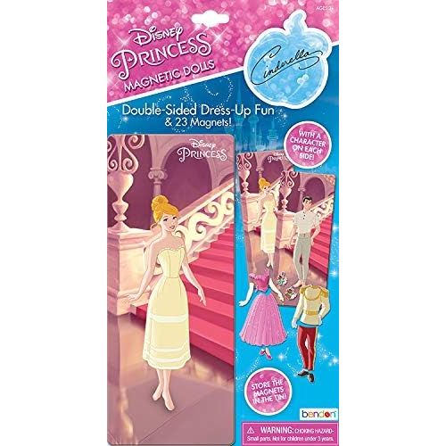  Bendon Disney Princess Magnetic Activity Set 3 Pack for Girls: Magnet Paperdoll Tins with Frozen, The Little Mermaid, and Cinderella