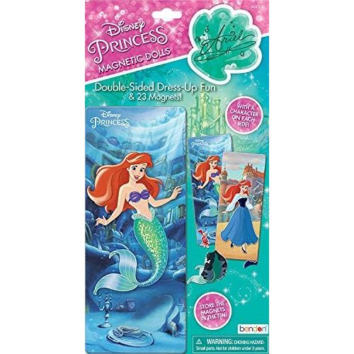  Bendon Disney Princess Magnetic Activity Set 3 Pack for Girls: Magnet Paperdoll Tins with Frozen, The Little Mermaid, and Cinderella