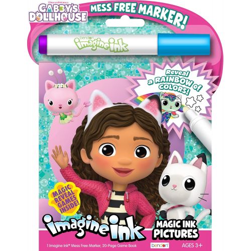  Bendon Imagine Ink Coloring Game Book, Magic Ink Pictures, Mess Free Marker (Gabbys Dollhouse)