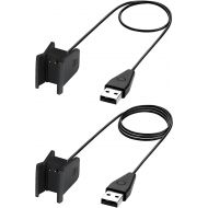 [아마존베스트]Fitbit Alta HR Charger with Reset Button, BeneStellar 2-Pack 3.3ft/1m or 1.8ft/55cm Replacement Charging Cable Cradle Dock Adapter for Fitbit Alta HR Fitness Wristband (2-Pack 1.8f