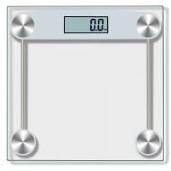 Beneficial Digital Body Weight Bathroom Scale Tempered Glass 150KG/330Pound (Black-D)
