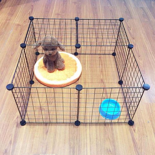  Benefit-X 6 PCS Pet Playpen Portable Pet Playpen Animal Fence Cage Kennel Crate Free Combination Metal with Iron Net for Small Animals Cat