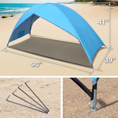  BenefitUSA Beach Tent Sun Shade Shelte Portable Hiking Travel Camping Outdoor Napping Canopy 2 Persons