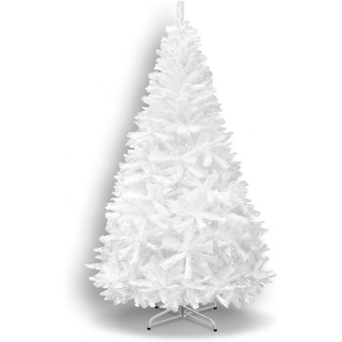  BenefitUSA Classic Pine Artificial Christmas Tree with Metal Stand, 7 White