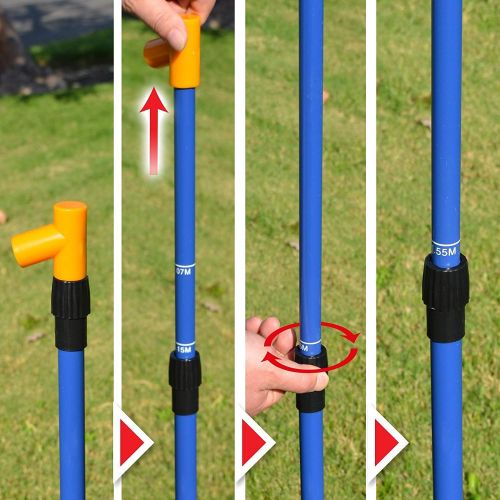  BenefitUSA Portable Badminton Net Volleyball Tennis Net w Stand for Family Sport