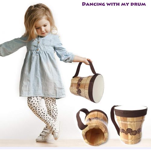  [아마존베스트]Benelet Natural Wooden Music Kit for Kids, Percussion Musical Instruments Set with Bongo Drums for Children, Preschool Music Education, Toddler Musical Toys