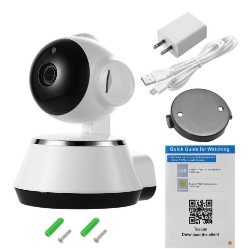  Benlet Wireless Video Baby Monitor wRemote Control 720P HD Camera WiFi & Speaker, Audio Night Vision Monitoring Device (White)