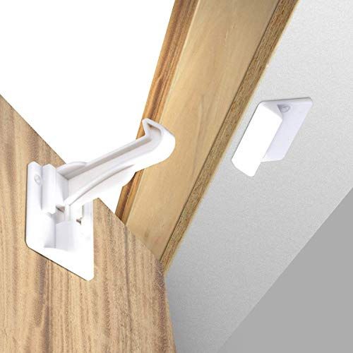  [아마존베스트]Benny Bradley's Upgraded Invisible Baby Proofing Cabinet Latch Locks (10 Pack) - No Drilling or Tools Required for Installation, Universal for All Cabinets and Drawers, Works with Countertop Overh