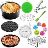 [아마존베스트]Benooa Accessories for Airfryer Hot Air Fryer, 12 Pieces Universal Hot Air Fryer Accessories Including Cake Mould / Pizza Mould / Multipurpose Stand etc. for All Brands of Fryers (