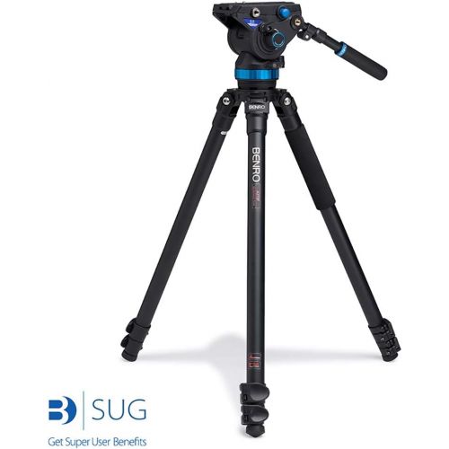  Benro S4 Single Leg Aluminum Video Tripod Kit (A2573FS4)