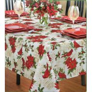 Benson Mills Holiday Cardinal Tablecloth, 60-by-120-inches Oblong Rectangular