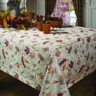 Benson Mills Natures Leaves Jacquard Printed Fabric Tablecloth, 60-Inch-by-140 Inch
