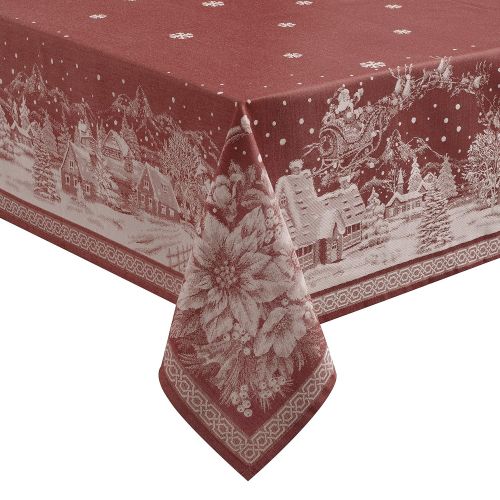  Benson Mills Christmas Story Engineered Jacquard Fabric Tablecloth, 52 by 70