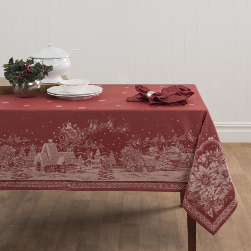  Benson Mills Christmas Story Engineered Jacquard Fabric Tablecloth, 52 by 70