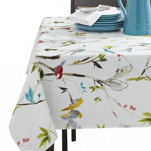  Benson Mills Spring Menagerie Indoor Outdoor Spillproof Tablecloth, 52x70 INCH