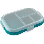 Bentgo® Kids Chill Tray with Transparent Cover - Reusable, BPA-Free, 4-Compartment Meal Prep Container with Built-In Portion Control for Healthy On-the-Go Lunches (Confetti Edition: Truly Teal)