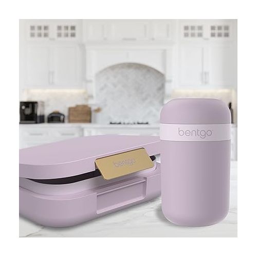  Bentgo® Snack Cup - Reusable Snack Container with Leak-Proof Design, Toppings Compartment, and Dual-Sealing Lid, Portable & Lightweight for Work, Travel, Gym - Dishwasher Safe (Orchid)
