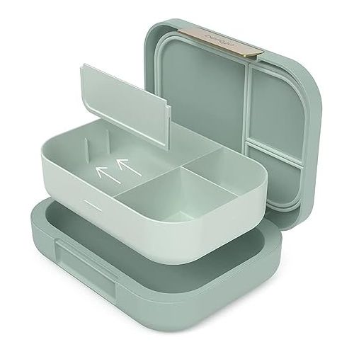  Bentgo® Modern - Leak-Resistant Bento Lunch Box For Adults, Teens, & Larger Appetites; Reusable BPA-Free Meal Prep Container with 3 or 4 Compartments, Dishwasher/Microwave Safe; 44oz (Mint Green)