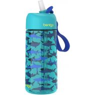 Bentgo® Kids Water Bottle - New & Improved 2023 Leak-Proof, BPA-Free 15 oz. Cup for Toddlers & Children - Flip-Up Safe-Sip Straw for School, Sports, Daycare, Camp & More (Shark)