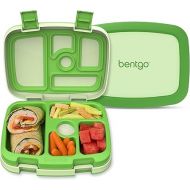 Bentgo® Kids Bento-Style 5-Compartment Leak-Proof Lunch Box - Ideal Portion Sizes for Ages 3 to 7 - Durable, Drop-Proof, Dishwasher Safe, BPA-Free, & Made with Food-Safe Materials (Green)