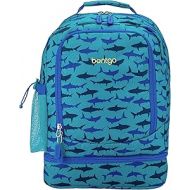 Bentgo® Kids 2-in-1 Backpack & Insulated Lunch Bag - Durable 16” Backpack & Lunch Container in Unique Prints for School & Travel - Water Resistant, Padded & Large Compartments (Shark)