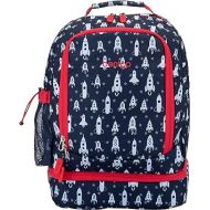 Bentgo® Kids 2-in-1 Backpack & Insulated Lunch Bag - Durable 16” Backpack & Lunch Container in Unique Prints for School & Travel - Water Resistant, Padded & Large Compartments (Rocket)