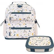 Bentgo® Kids 14” Backpack Set With Kids Prints Lunch Box (Friendly Skies)